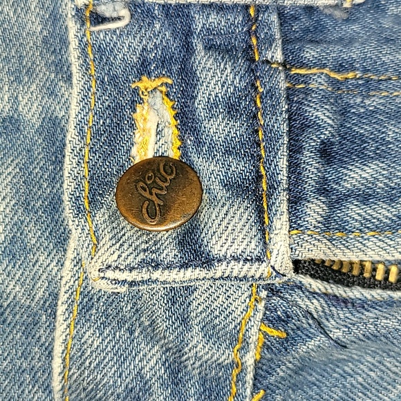 Vintage. CHIC by H.I.S. Jeans. Slight Flare. Zipper-fly. Women's size 6/7 - Picture 12 of 15